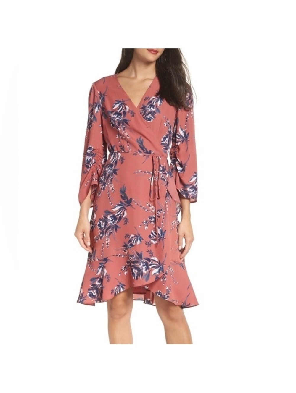 Lulus Women’s Small Long Sleeve Pink Floral Dress
